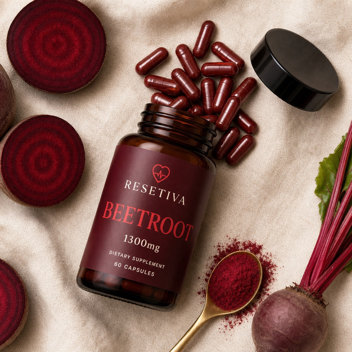 Beetroot capsules, no mess