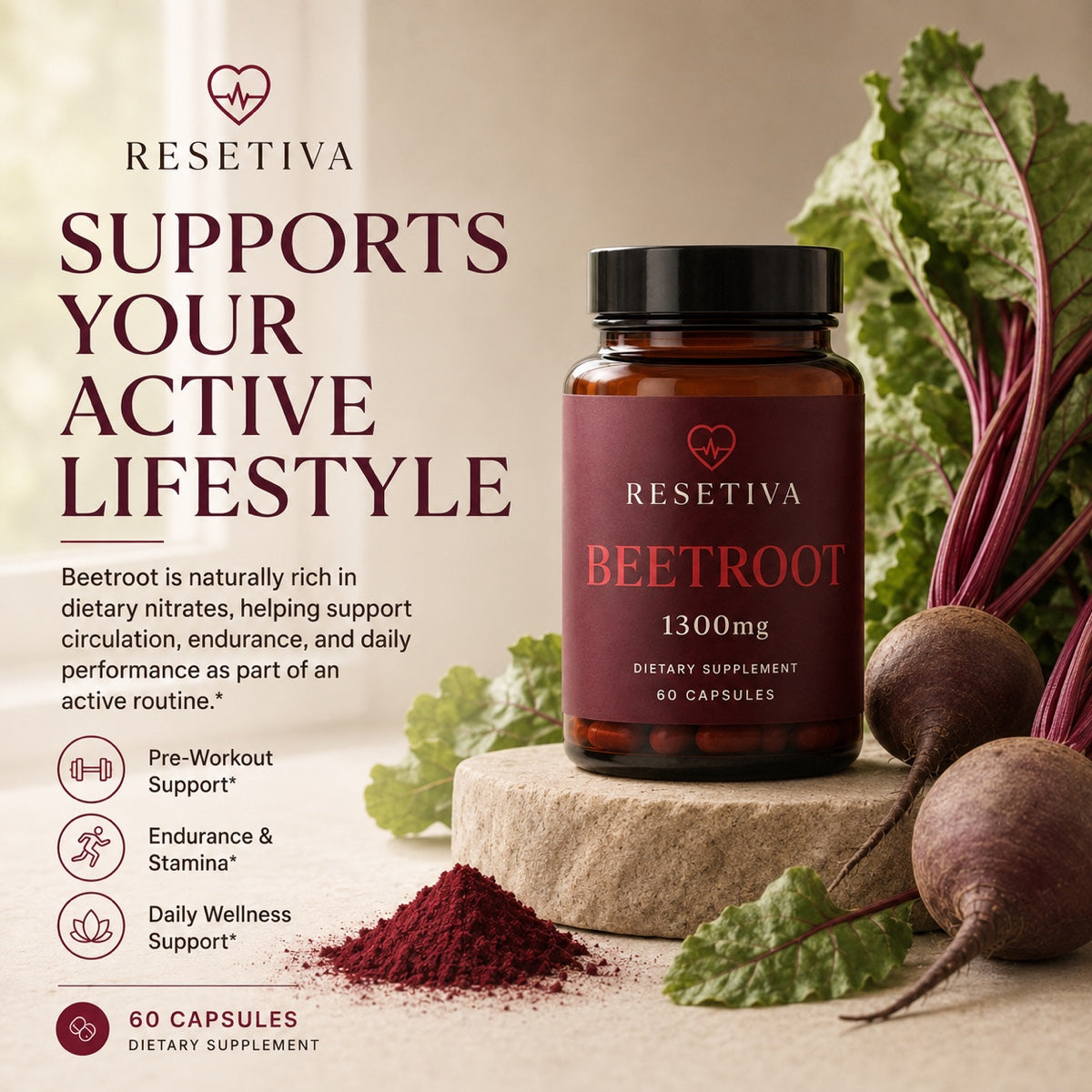 Supports your active lifestyle
